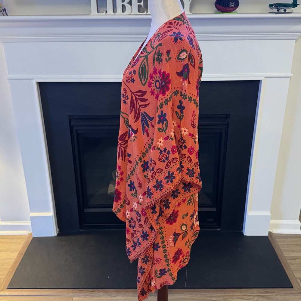 Easel Los Angeles Floral Boho Open-Front Duster Kimono – Size Small - Picture 6 of 11